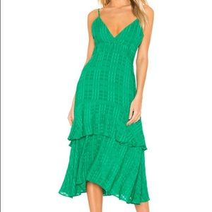 Privacy Please Emerald Midi Cocktail Dress